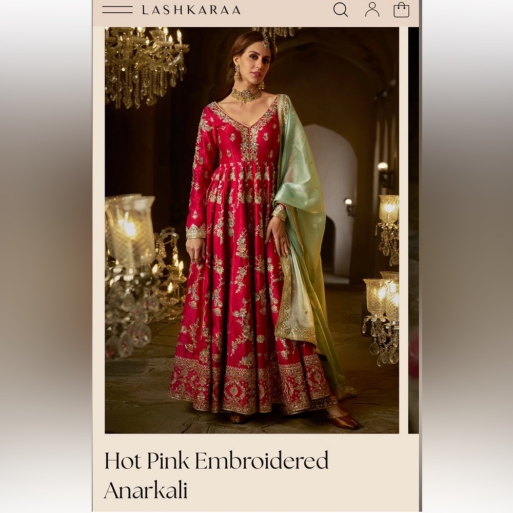 Lashkaara Hot Pink Anarkali